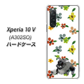 SoftBank Xperia 10 V A302SO ハードケース カバー 【YJ080 シュナウザー5 UV印刷 素材クリア】
