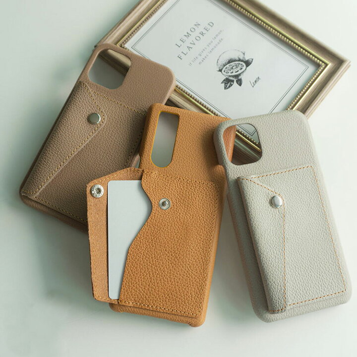 楽天市場 スマホケース 多機種対応 まるっと ナチュラルカラー 横型 カードポケット付 姫路レザー シュリンクレザー キャメル ベージュ ライトグレー カード入れ 革 レザー おしゃれ ケース カバー Iphone Se 第二世代 Iphone13 Pro Aquos Galaxy Xperia Oppo