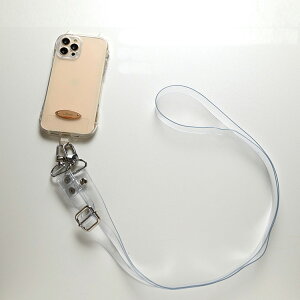 iPhone���� �L�� �X�}�z�P�[�X �y �I�[�o���v���[�g ������ �z �I���\ �P�[�X�̂� / �X�g���b�v�L�� / ������L�� / �X�}�z�V�����_�[�Ή� �l�[���^�O ������ �N���A �V�����_�[�X�g���b�v �c