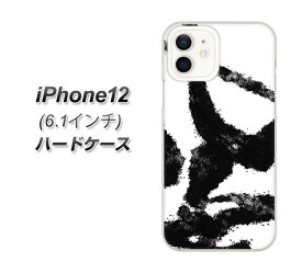 iPhone12 ハードケース カバー 【YJ207 墨 デザイン 和 UV印刷 素材クリア】
