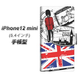 iPhone12 mini 手帳型 スマホケース カバー 【574 LONDON UV印刷】