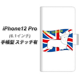 iPhone12 Pro 手帳型 スマホケース カバー 【ステッチタイプ】【ZA850 スカイテリア UV印刷】
