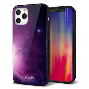 iPhone12 Pro �P�[�X �J�o�[ �X�}�z�P�[�X �w�� �K���X TPU �K���v�� �yGalaxias Purple�z MMLM
