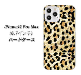 iPhone12 Pro Max ハードケース カバー 【687 かっこいいヒョウ柄 UV印刷 素材クリア】