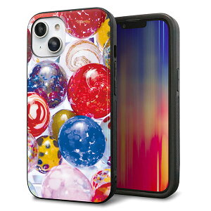 iPhone14 ケース カバー 背面 ガラス TPU デザイン ガラプリ 【MA935 ヨーヨー】 印刷 光沢 MMLM