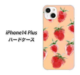 iPhone14 Plus ハードケース カバー 【YJ179 いちご 苺 かわいい フルーツ おしゃれ UV印刷 素材クリア】