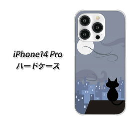 iPhone14 Pro ハードケース カバー 【012 屋根の上のねこ UV印刷 素材クリア】