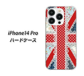 iPhone14 Pro ハードケース カバー 【SC805 ユニオンジャック レース UV印刷 素材クリア】