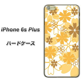 iPhone6s PLUS ハードケース / カバー【VA959 重なり合う花 オレンジ 素材クリア】★高解像度版(アイフォン6s プラス/IPHONE6SPULS/スマホケース)