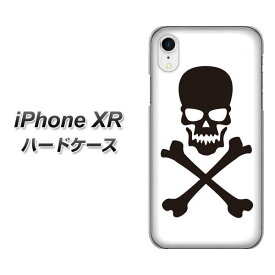 Apple iPhone XR ハードケース / カバー【VA903 ドクロ ブラック 素材クリア】 UV印刷 ★高解像度版(アイフォンXR/IPHONEXR/スマホケース)