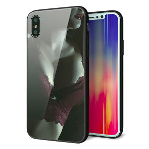 iPhone XS �P�[�X �J�o�[ �w�� �K���X TPU �f�U�C�� �y KM887 �����W�F���[ �z ��� ���� MMLM