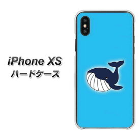 Apple iPhone XS ハードケース / カバー【VA947 クジラ 素材クリア】 UV印刷 ★高解像度版(アイフォンXS/IPHONEXS/スマホケース)