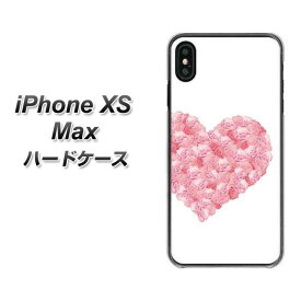 Apple iPhone XS Max ハードケース / カバー【VA840 バラ色ハート(L) 素材クリア】 UV印刷 ★高解像度版(アイフォンXS Max/IPHONEXSM/スマホケース)