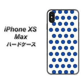 Apple iPhone XS Max ハードケース / カバー【VA915 ドット ホワイト×ブルー 素材クリア】 UV印刷 ★高解像度版(アイフォンXS Max/IPHONEXSM/スマホケース)