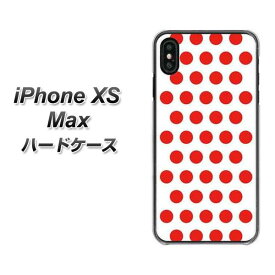 Apple iPhone XS Max ハードケース / カバー【VA916 ドット ホワイト×レッド 素材クリア】 UV印刷 ★高解像度版(アイフォンXS Max/IPHONEXSM/スマホケース)