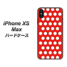 Apple iPhone XS Max ハードケース / カバー【VA917 ドット レッド×ホワイト 素材クリア】 UV印刷 ★高解像度版(アイフォンXS Max/IPHONEXSM/スマホケース)