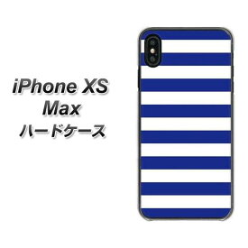Apple iPhone XS Max ハードケース / カバー【VA945 THE ボーダー青 素材クリア】 UV印刷 ★高解像度版(アイフォンXS Max/IPHONEXSM/スマホケース)