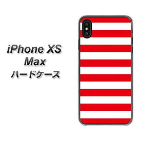 Apple iPhone XS Max ハードケース / カバー【VA946 THE ボーダー赤 素材クリア】 UV印刷 ★高解像度版(アイフォンXS Max/IPHONEXSM/スマホケース)