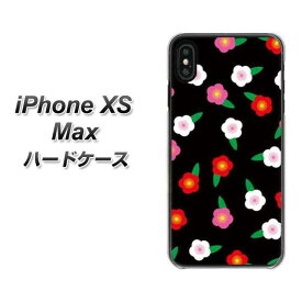 Apple iPhone XS Max ハードケース / カバー【VA957 花柄 梅 ブラック 素材クリア】 UV印刷 ★高解像度版(アイフォンXS Max/IPHONEXSM/スマホケース)