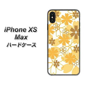 Apple iPhone XS Max ハードケース / カバー【VA959 重なり合う花 オレンジ 素材クリア】 UV印刷 ★高解像度版(アイフォンXS Max/IPHONEXSM/スマホケース)