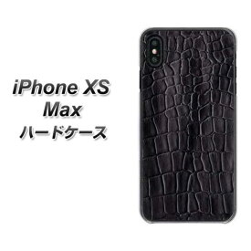 Apple iPhone XS Max ハードケース / カバー【VA967 レザー ワニ ブラック 素材クリア】 UV印刷 ★高解像度版(アイフォンXS Max/IPHONEXSM/スマホケース)