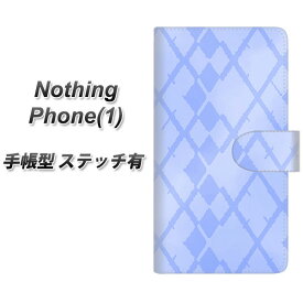 Nothing Phone(1) 手帳型 スマホケース カバー 【ステッチタイプ】【YJ239 アーガイル　おしゃれ かわいい かっこいい UV印刷】