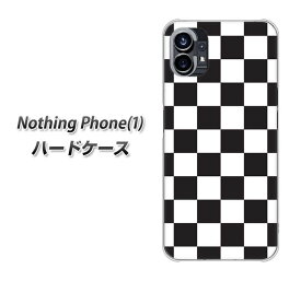 Nothing Phone(1) ハードケース カバー 【151 フラッグチェック UV印刷 素材クリア】