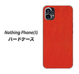 Nothing Phone(1) ハードケース カバー 【EK852 レザー風レッド UV印刷 素材クリア】