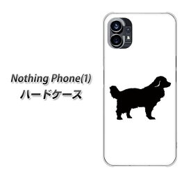 Nothing Phone(1) ハードケース カバー 【YJ172 犬 Dog ゴールデンレトリバー 黒 UV印刷 素材クリア】