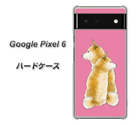 Google Pixel 6 ハードケース カバー 【YJ018 柴犬 ピンク UV印刷 素材クリア】
