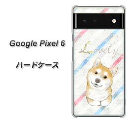 Google Pixel 6 ハードケース カバー 【YJ022 柴犬 ストライプ UV印刷 素材クリア】