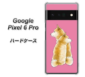 Google Pixel 6 Pro ハードケース カバー 【YJ018 柴犬 ピンク UV印刷 素材クリア】