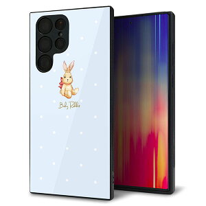 docomo Galaxy S22 Ultra SC-52C �P�[�X �J�o�[ �w�� �K���X TPU �f�U�C�� �K���v�� �ySC980 Baby Rabbit �u���[ �K���v���z ��� ���� MMLM