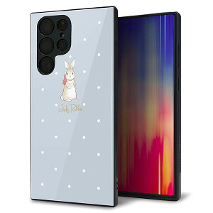 au Galaxy S22 Ultra SCG14 �P�[�X �J�o�[ �w�� �K���X TPU �f�U�C�� �K���v�� �ySC967 Lady Rabbit �u���[�O���C �K���v��hp�z ��� ���� MMLM