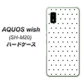 SIMフリー AQUOS wish SH-M20 ハードケース / カバー【VA918 マイクロドット ブラック 素材クリア】 UV印刷 ★高解像度版(アクオス wish SH-M20/SHM20/スマホケース)