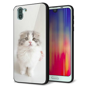 au AQUOS R2 SHV42 �P�[�X �J�o�[ �X�}�z�P�[�X �w�� �K���X TPU �K���v�� �y�܂��Ă��܂��l�R �z MMLM