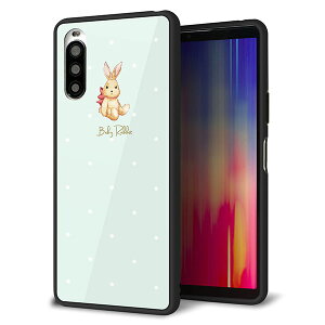 docomo Xperia 10 II SO-41A �P�[�X �J�o�[ �X�}�z�P�[�X �w�� �K���X TPU �K���v�� �yBaby Rabbit �O���[�� �K���v���z MMLM