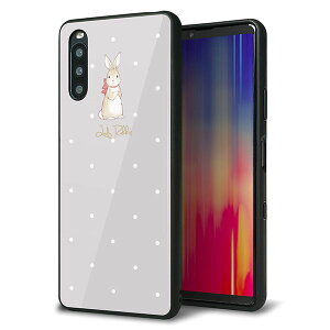 docomo Xperia 10 III SO-52B �P�[�X �J�o�[ �w�� �K���X TPU �f�U�C�� �K���v�� �ySC968 Lady Rabbit �O���[�W�� �K���v��hp�z ��� ���� MMLM