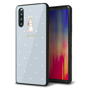 au Xperia 10 III SOG04 �P�[�X �J�o�[ �w�� �K���X TPU �f�U�C�� �K���v�� �ySC967 Lady Rabbit �u���[�O���C �K���v��hp�z ��� ���� MMLM