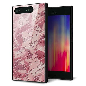 Xperia XZ1 SOV36 �P�[�X �J�o�[ �w�� �K���X TPU �f�U�C�� �y SC844 �t�����[���F���jLOVE�s���N �z ��� ���� MMLM