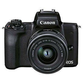 Canon ミラーレス一眼カメラ EOS Kiss M2 標準ズームレンズキット ブラック KISSM2BK-1545