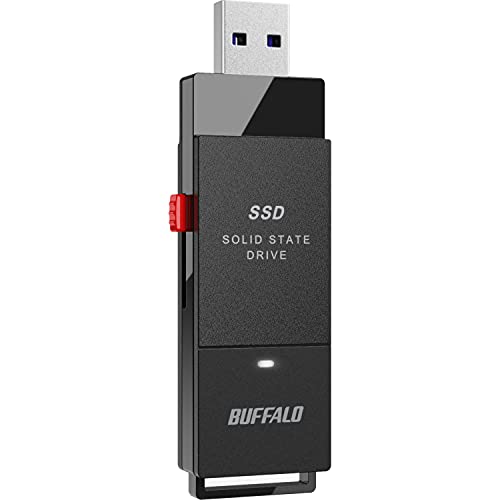 バッファロー SSD 外付け 1.0TB 超小型 コンパクト ポータブル 外付けSSD 1TB PS5対 応 PS4対応 メーカー動作確認済  USB3.2Gen1 ブラック SSD-PUT1.0U3-B N