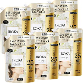 フレアフレグランス IROKA イロカ 液体 柔軟剤 ネイキッドリリーの香り 大容量 詰め替え用 1200ml(2.5倍)×6個