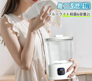 小型洗濯機 ミニ洗濯機 容量2L 少量の水 バケツ洗濯機 しっかり洗濯 バケツ型 一人用 コンパクト 強力回転 ペット 子供服 赤ちゃん 小物 使い分け 別洗い アウトドア 車中泊 出張 防災 家電