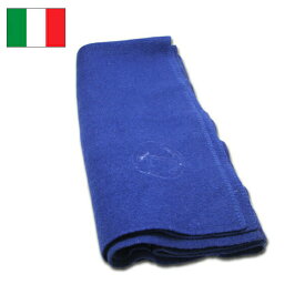 イタリア軍 ウールブランケット ブルー USED