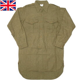 イギリス軍 フィールドシャツ ウール ロング丈 50s USED