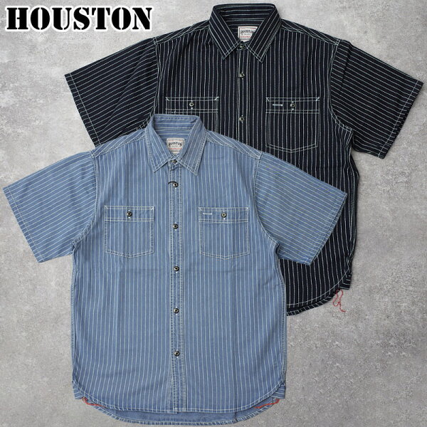 HOUSTON ヒューストン #41349 半袖 ウォバッシュ ワークシャツ メンズ 男性 トップス ショートスリーブ カジュアル アメカジ 春 夏 おしゃれ 羽織り