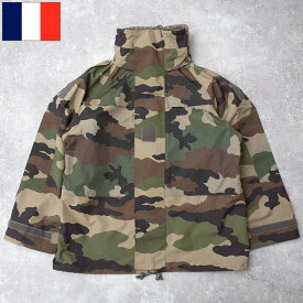フランス軍 3レイヤー 防水 マイクロファイバーパーカー CCEカモ 前期型 デッドストック JP108NN フレンチアーミー 仏軍 防水 透湿 防風 フード付き レインジャケット 雨具 アウター コート コンバット フィールド カモフラージュ 実物ミリタリー 軍モノ 軍物 未使用品
