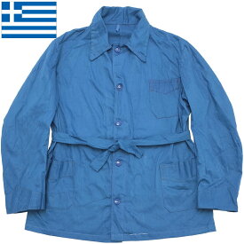 ギリシャ軍 コットン スリーピングシャツ ブルー デッドストック JS165NN 薄手 綿 パジャマ 寝間着 ルームウェア 部屋着