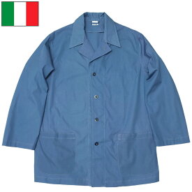 イタリア軍 ワークシャツ ネイビー デッドストックメンズ トップス ジャケット 作業着 部屋着 パジャマ ルームウェア